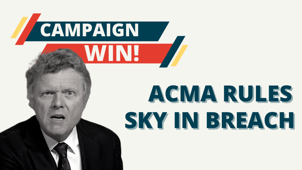 Campaign win! ACMA rules Sky in breach